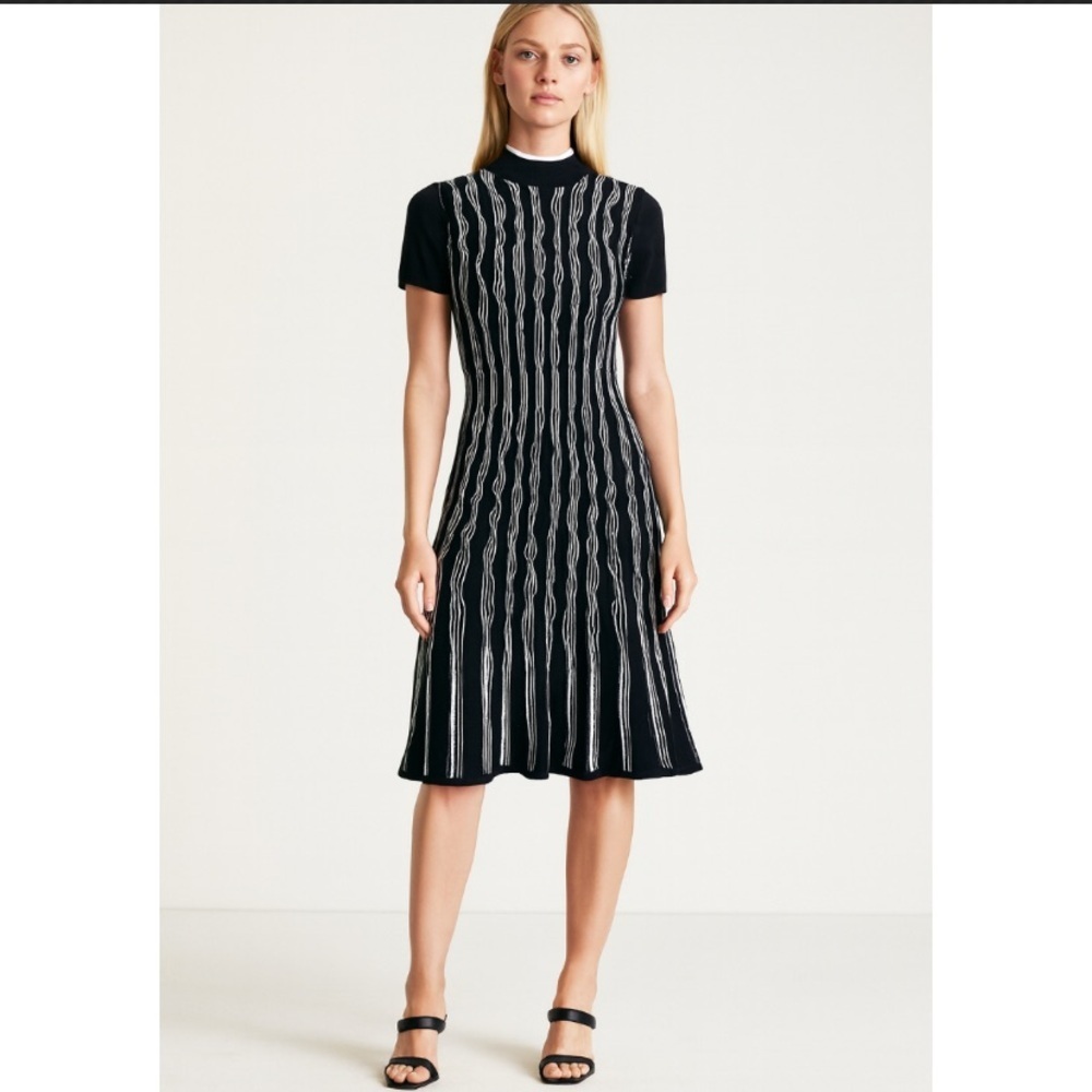 Shoshanna Black & White Knit Dress XS